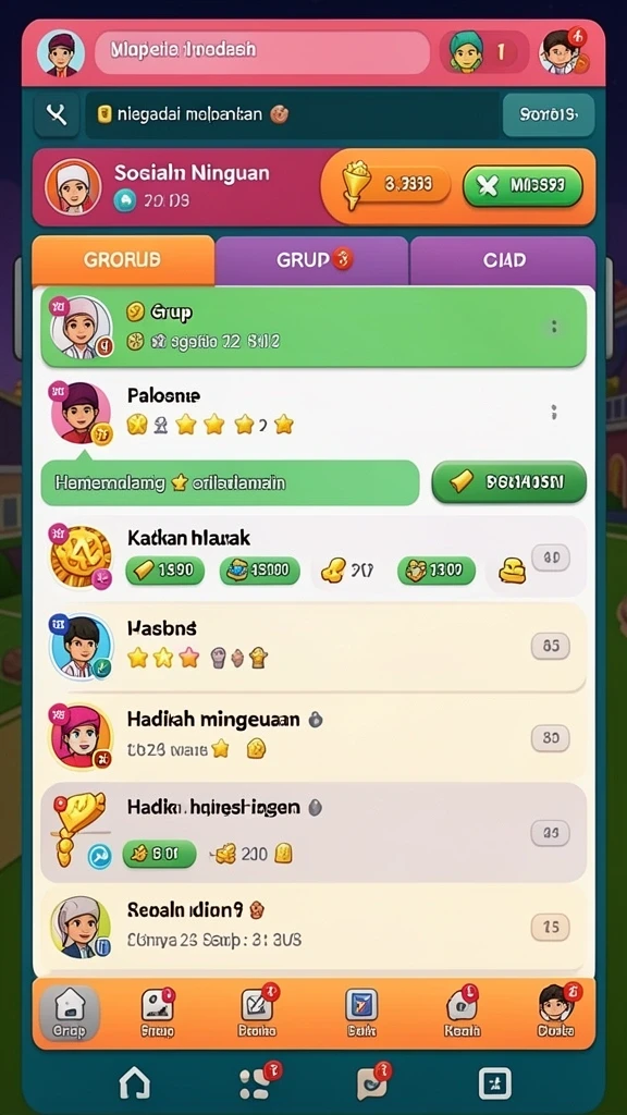Berbagai tema permainan yang menarik untuk dipilih.