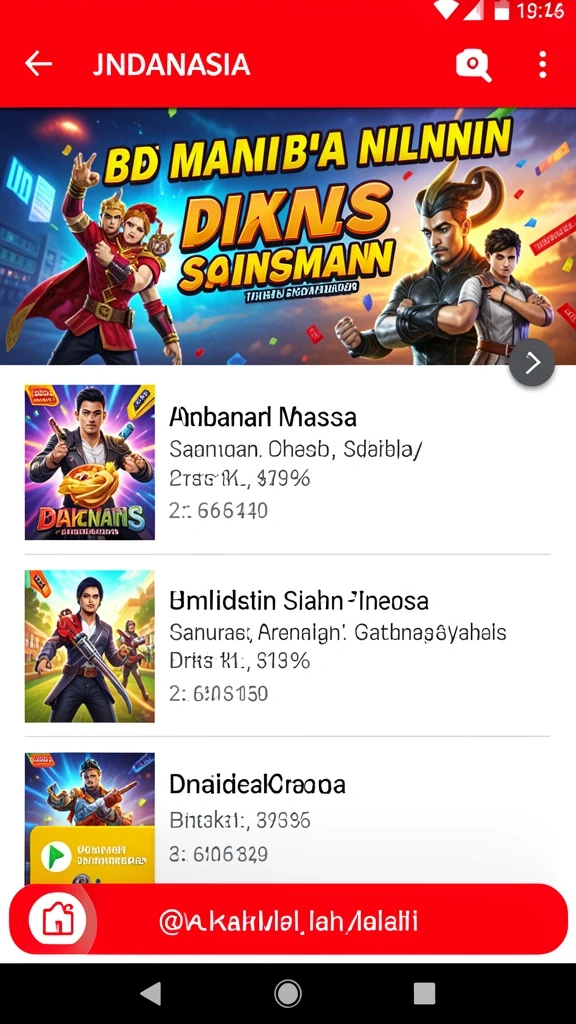 Tampilan antarmuka permainan yang menarik.