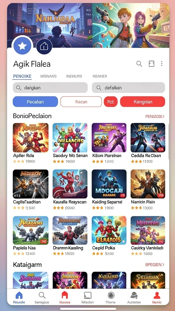 Beragam tema menarik dalam satu aplikasi.