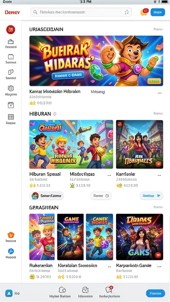 Grafik permainan yang mengasyikkan dan informatif.