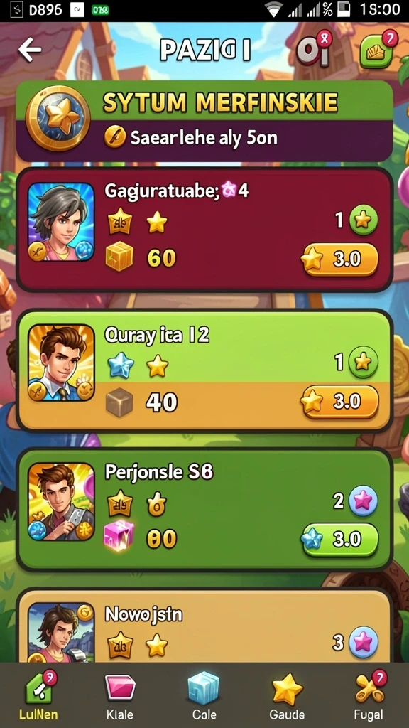 Screenshot 2 menampilkan berbagai mesin slot yang bisa dipilih pemain.