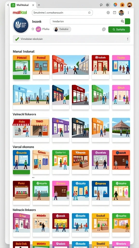 Screenshot menunjukkan pilihan slot dengan grafis menarik.
