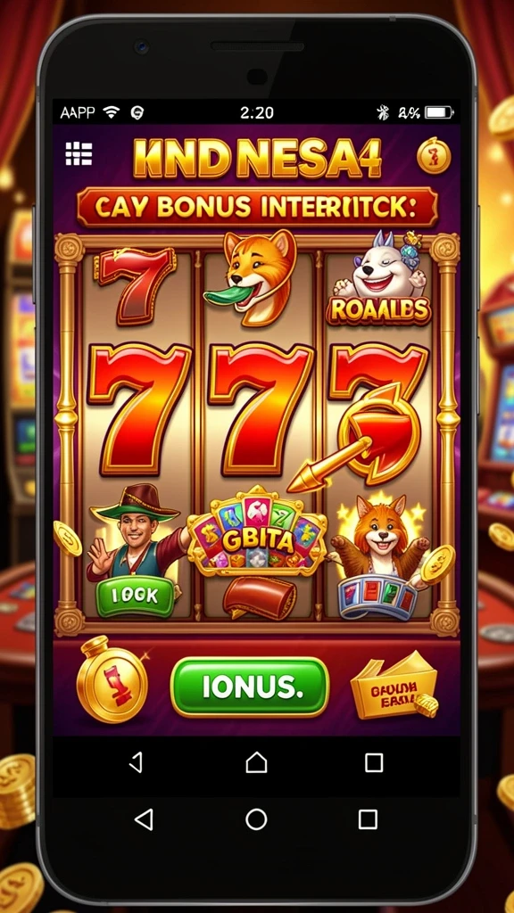 Pemandangan slot yang berwarna-warni dan ceria.