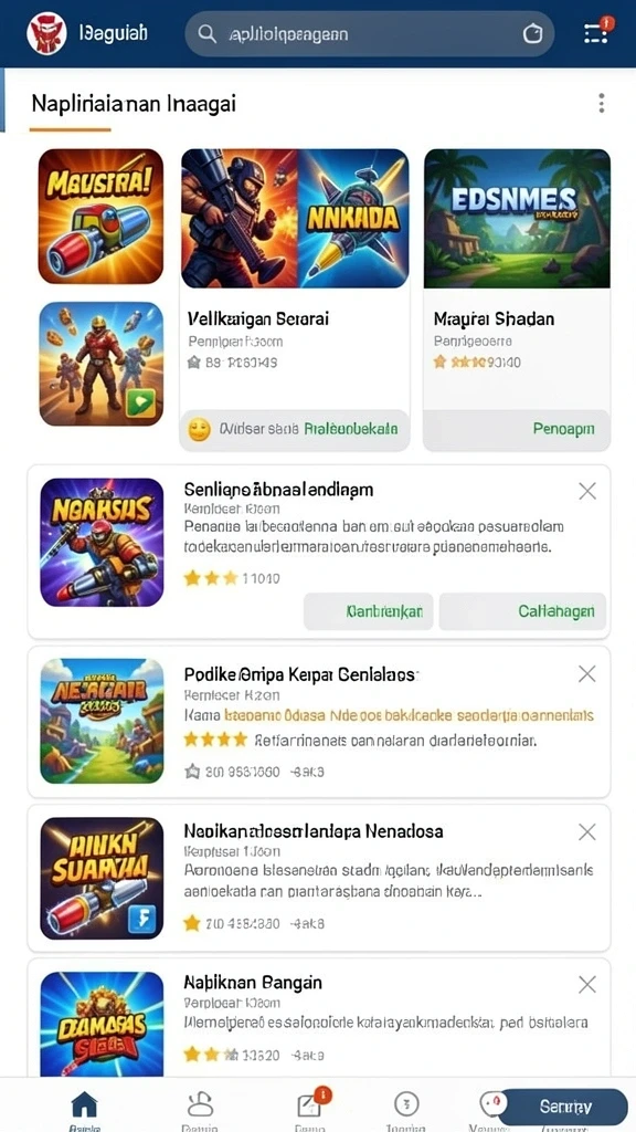 Tema permainan yang beragam dan penuh warna.